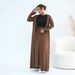 Modest Abaya Dress Aiyirui Modest Two-Piece Set – Long Sleeve Cardigan + Flowy Midi Skirt (M-XL, 4 Elegant Colors)_ecoleips.com
