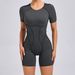 Three Dimensional Beauty Sports One Piece Tight Short Sleeved Hollow Beautiful Back Jumpsuit Female Fitness Clothes One Piece Yoga_ecoleips.com