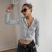 "Printed Zip-Up Hoodie – Lightweight Polyester-Spandex Pullover For Women (S-XL, Heather Grey) – Street-Smart Layering From Office To Outing"_ecoleips.com