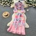 Korean Style Printed Two Piece Women's Suit Slim Fit High Waisted A Line Skirt Spring Autumn Commuter Style Resort Set_ecoleips.com
