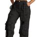 Women's Casual Sports Cargo Pants with Drawstring Double Zipper Pockets Multiple Pockets European American Style Hot Selling 2026_ecoleips.com