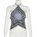 Women's Clothing Raw Edge Five Pointed Star Patch Halter Neck Vest Slimming And Age Reducing_ecoleips.com