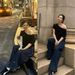 Slant Shoulder Short-sleeved Women's Off-shoulder Short T-shirt Xia Chunyi Spice Girl Loose Black One-word Shoulder Top_ecoleips.com