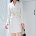 Women's Mid-Length Suit Jacket Double Breasted Long Outerwear For Spring And Autumn_ecoleips.com