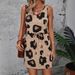 Leopard Print Casual Vacation Style Dress Women's Tie up Vest Versatile European American Summer New 2025_ecoleips.com