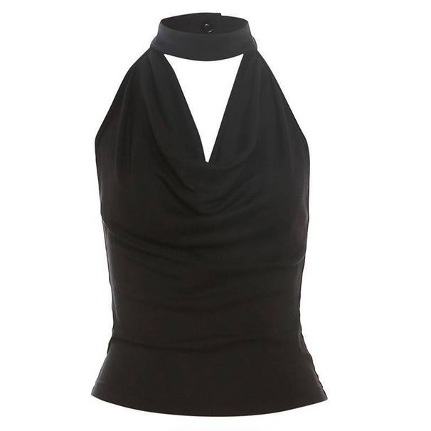 Thai-style European American New T-shirt With A Vintage Feel, 2024 Slim-fit Halter Neck Camisole For Women, Sweet And_ecoleips.com