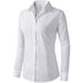 Women's Button Up Shirt Simple Formal Workwear Top_ecoleips.com