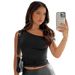 Y24TP233 European And American Women's Summer Fashion New Solid Color Sleeveless Asymmetrical Neck One-shoulder_ecoleips.com