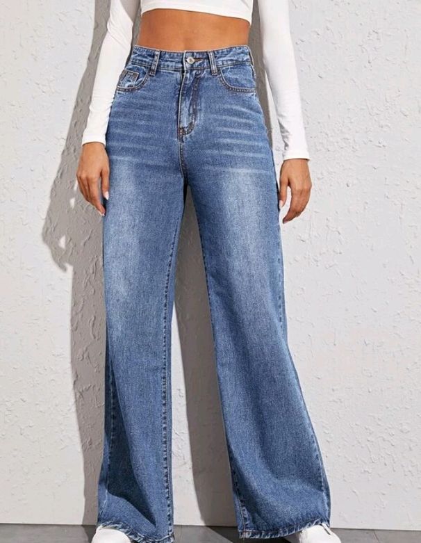 Women's Clothing Cat Whisker Monkey Loose High Waist Wide Leg Jeans For Women_ecoleips.com