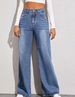 Women's Clothing Cat Whisker Monkey Loose High Waist Wide Leg Jeans For Women_ecoleips.com