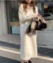 Aria Basics Aria Basics Solid Color Polo Collar Base Autumn Winter New Paired With Coat Long Over-the-Knee Lazy Style Loose Thick Knitted_ecoleips.com