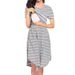 Women's Clothing Hot Selling Striped Multifunctional Striped Maternity Dress Mother Nursing Dress_ecoleips.com