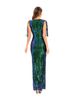 Sexy Retro Green Sequin Dress For Women - A-Line Long Evening Party Gown With Sparkle Details_ecoleips.com