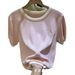 Summer Women's Basic French Color Block Top round Neck Short Sleeve Thin Ice Silk Simple Design for Casual Wear_ecoleips.com