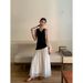 Aisili 2025 Summer Temperament Simple Style V-Neck Splicing Irregular Hem Design Long Dress A1026_ecoleips.com