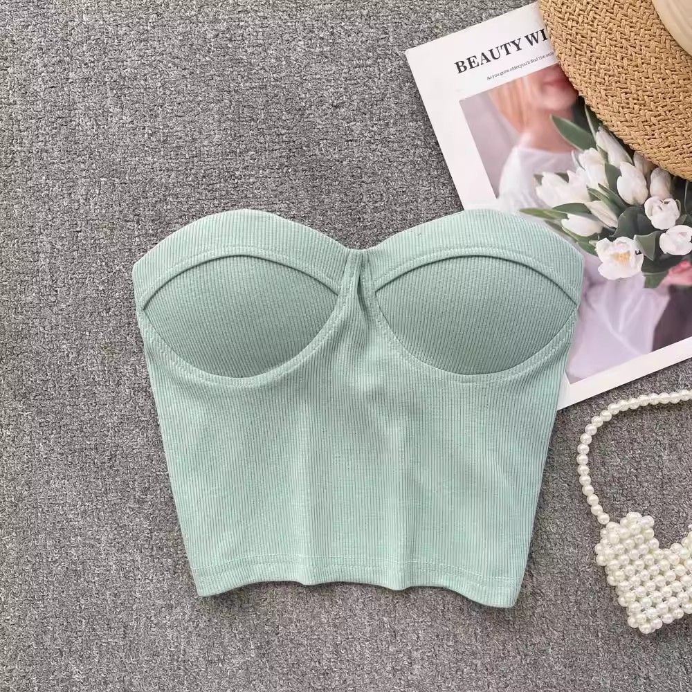Women's Clothing Sexy Strapless Tube Top Vest For Women To Wear Inside And Outside With Beautiful Back One Piece With Chest Pads To Wrap The Chest_ecoleips.com