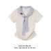 Women's Fashion Two Piece Set - Striped Tie-Front Top With Checkered Pants, Summer Outfit Coordinated Set_ecoleips.com