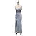 Women's Clothing Sequined Leaf High Slit Dress Stage Host Performance Dress Wedding Dress Evening Dress_ecoleips.com