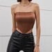 Solid Color European And American Style Fishbone Bra, Glossy Strapless Bra, Diamond Pattern, Midriff Baring, Backless European And Women's Bra_ecoleips.com