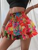2025s 2025 Women's Summer New Fashion Printed Wide-Leg Shorts Loose Versatile Casual Pants_ecoleips.com