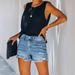 Denim Capital Ripped Denim Shorts Women 2025 New INS Trendy Three Quarter Pants Washed Denim Shorts_ecoleips.com