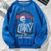 2025 European American New Autumn And Winter Women's Round-neck Fleece-lined Thickened Sweatshirt, Warm,_ecoleips.com