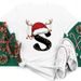 European And American Cross-border Foreign Trade Women's Clothing Christmas Letter Print Round Neck Short-sleeve T-shirt_ecoleips.com