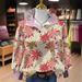 Women's Fashion Loose Sweatshirt 3D Printed Floral Long Sleeved Pleated Neck New Cross Border Hot Selling 2026 Factory Direct Sale_ecoleips.com