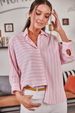 Women's Clothing Retro Striped Shirt New Holiday Sun Protection Loose Casual Shirt_ecoleips.com
