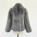 "Luxury Faux Fur Coat For Women - Winter Warm Long Sleeve Fox Fur Stitch Outerwear, Elegant Loose Fit Top"_ecoleips.com