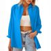 Verve Clothing Spring Summer 2025 New Women's Cardigan Candy Color Loose Casual Long Sleeve Shirt_ecoleips.com