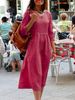 Women's Clothing Loose Plus Size Mid Sleeve Dress Autumn Winter American Style Bestsellers For Ladies_ecoleips.com