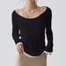 K Loose Casual Yoga Gown Cover With Contrasting Colors At The Hem, Lightweight And Breathable, Sexy Backless Long Sleeved Sports Cover. No Underwear_ecoleips.com