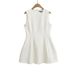 Spring New Models, French Temperament Slim-fitting Sleeveless Waist Thin A-shaped Vest Short Dress_ecoleips.com