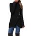 Autumn/Winter Solid Color Single-Button Collar Jacket With Split-Down Sleeve Design_ecoleips.com