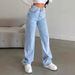 Cross-border Foreign Trade Independent Site: European And American Popular High-waisted Jeans, Fashionable Retro_ecoleips.com