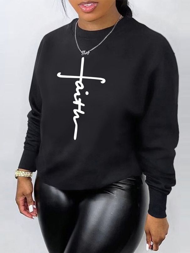Fashion Women's Long-sleeved Printed Thick Sweater Sexy Casual_ecoleips.com