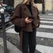 Autumn And Winter Women's Woolen Jacket Personalized Lace-up Long-sleeved Women's Coat Jacket_ecoleips.com