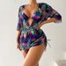 Aria Basics 2025 New European And American Cross-Border Three-Piece Bikini Set, Beach Sunscreen Printed Cover-Up Swimwear For_ecoleips.com