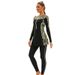 Women's Clothing Printed Skirt Muslim Swimsuit Conservative Long Sleeved Trousers Sunscreen Zipper Swimsuit_ecoleips.com