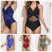 Women's One-Piece Swimsuit – Sexy Mesh Panel Monokini With Built-In Bra (S-XXL, 7 Colors) – Quick-Dry & Tummy Control_ecoleips.com