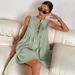 Summer New Arrival Women's Tie up Short Sleeveless Resort Style Dress Fashion European And American Cross Border TK Clothing_ecoleips.com
