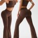 Women's Clothing Chest Wrap Vest Flared Pants Two Piece High Waist Abdomen Wide Leg Pants Leisure Sports Yoga Suit_ecoleips.com