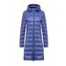 New Women's Solid Color Women's Clothing Hooded And Hooded Removable Down Jacket Medium And Long Large Size Jacket_ecoleips.com