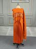 Fashion Suit Women's Long Skirt Pleated Skirt Irregular Splicing Top Two Piece Set_ecoleips.com