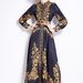 Elegant Floral Print Long Dress For Women Retro Artistic Style Single Breasted Waist Cinching New Spring French Court Look_ecoleips.com