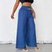 Women's Clothing Women's High-Waisted Wide Leg Trousers Fashionable Retro Style Youthful Elastic Bottoms Design_ecoleips.com