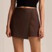K High Waisted Zipper Half Body Skirt Pants Elastic Skirt Pants Short Skirt_ecoleips.com