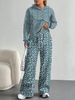 2025 Foreign Trade Floral Print Blue Tie-dye Pattern New Hot Style Autumn And Winter New Fashion Casual European And American_ecoleips.com
