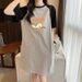 Summer Loose Duck-printed Korean Style Simple And Casual Round-neck Dress For Pregnant Women_ecoleips.com